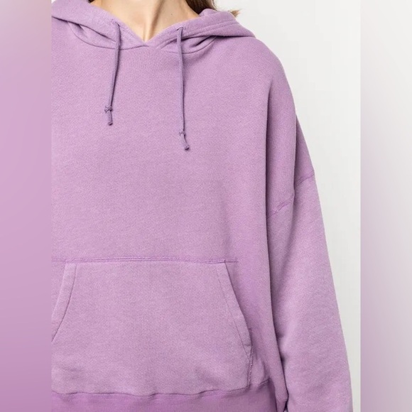 John Elliott Purple Cropped Vintage Fleece Hoodie Size 2 = Medium - Picture 3 of 16